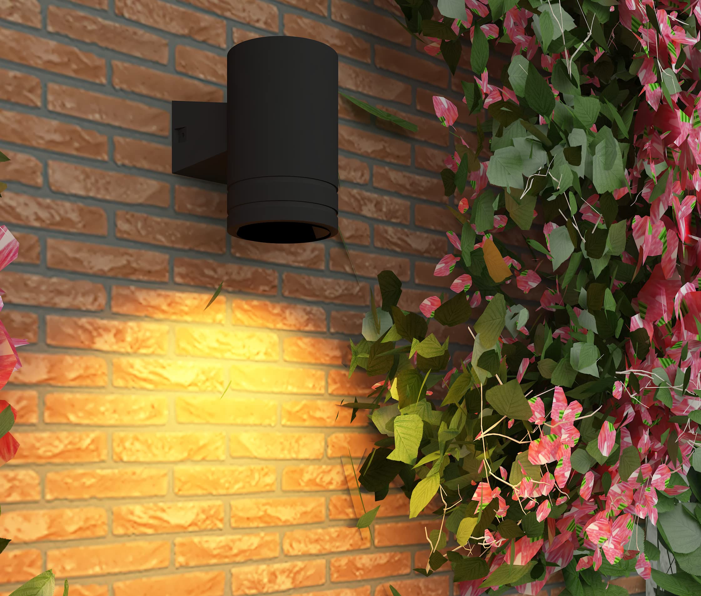 PESCA Wall Lights - 5W IP65 Waterproof Wall Lamp - Cylinder Shape Fancy LED Light for Wall - Up & Down Aluminum Wall Lamps - Outdoor Wall Lights for Elevation,Garden & Patio Lights - (Warm White)