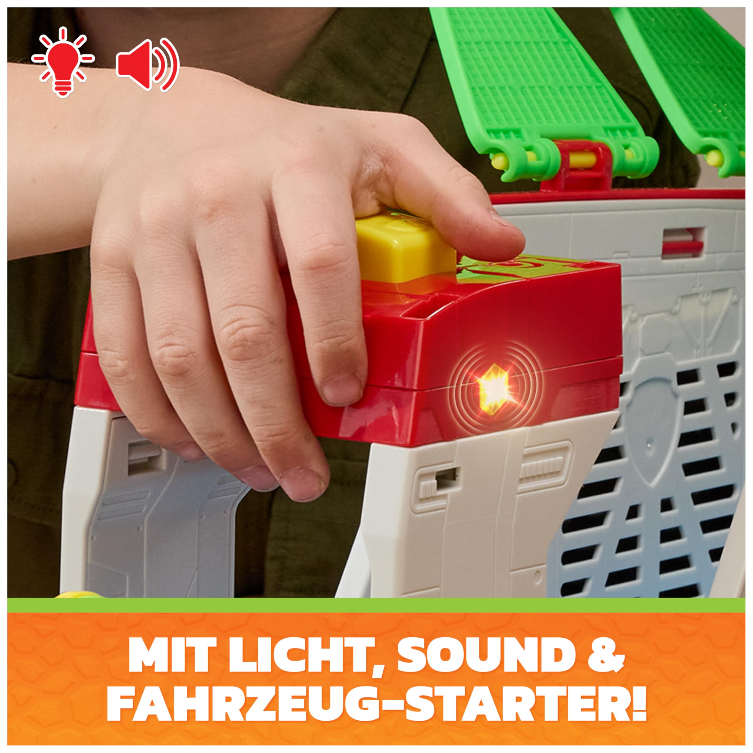 PAW PATROL: Der Dino Film, 2-in-1 Mobiles Dino-Hauptquartier, Transformierbarer Patroller Wird zum HQ, inkl. Chase Fahrzeug und Figur, Geräuscheffekte, Spielzeug für Kinder ab 3 Jahren