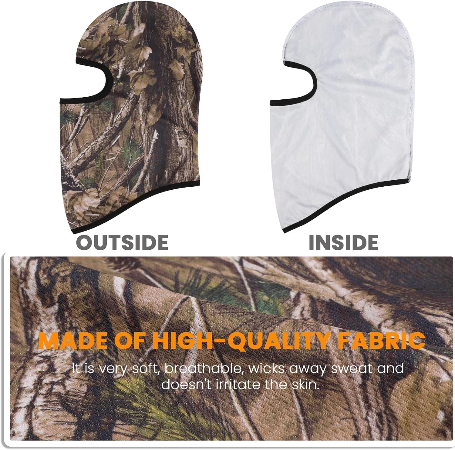 TAGVO Hunting Balaclava, Camouflage Tactical Balaclava Elastic Universal Size image 3
