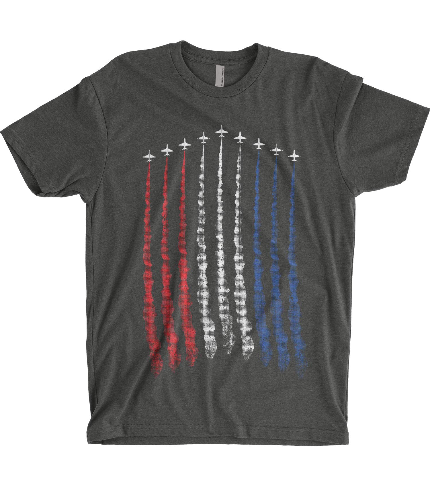 Threadrock Men's Red White Blue Air Force Flyover T-Shirt