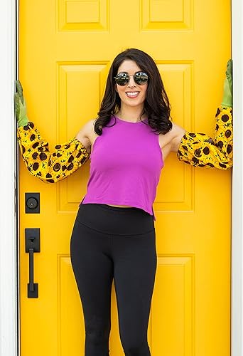 Miniatura 3 de NOMPI GARDENSLEEVES - Guantes de jardinería largos con manga antiarañazos para mujer, más sueltos que la protección de brazo de Farmer's Defense