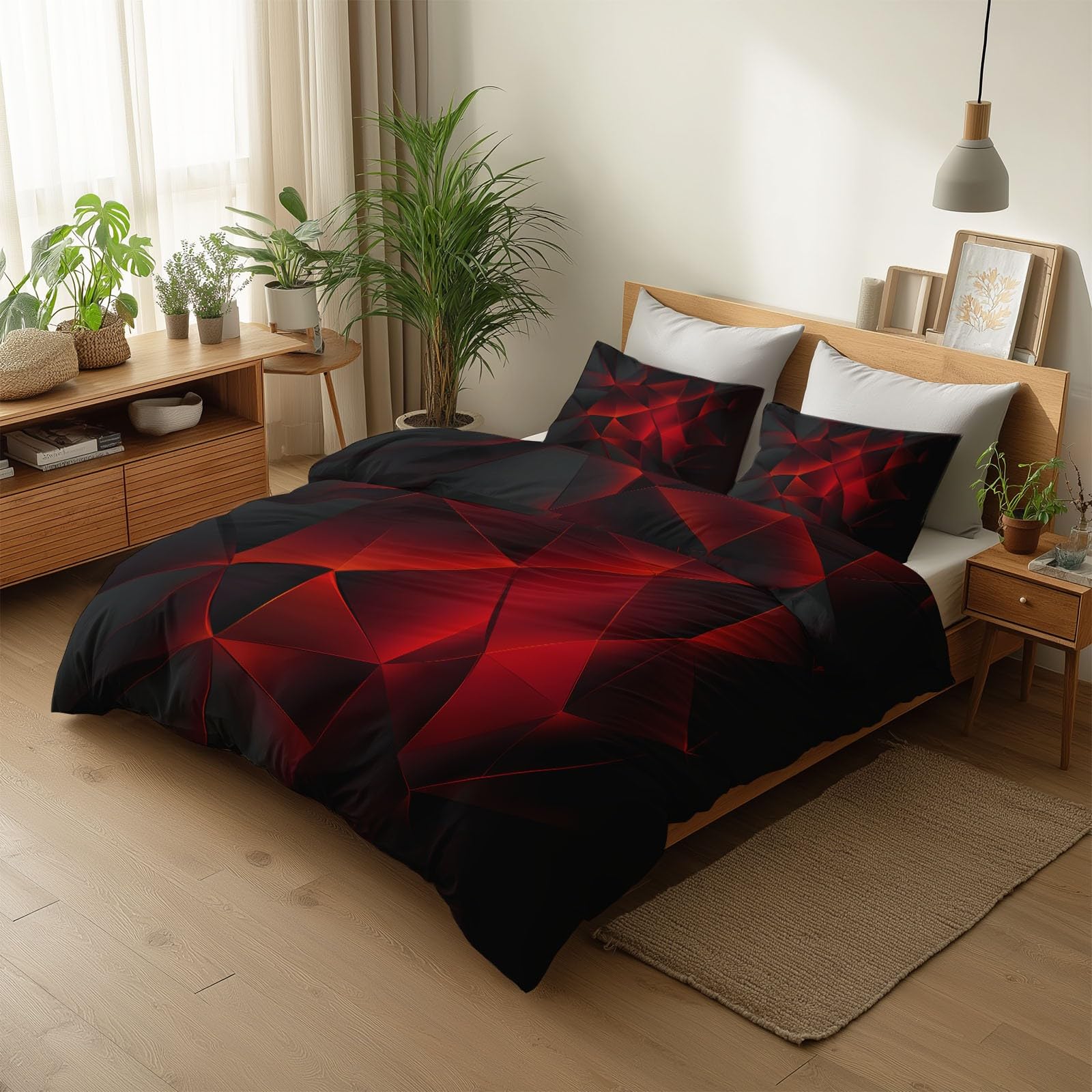 Parure de Lit Percale 240x260 Facile à Entretenir Housse de Couette Abstrait 3D