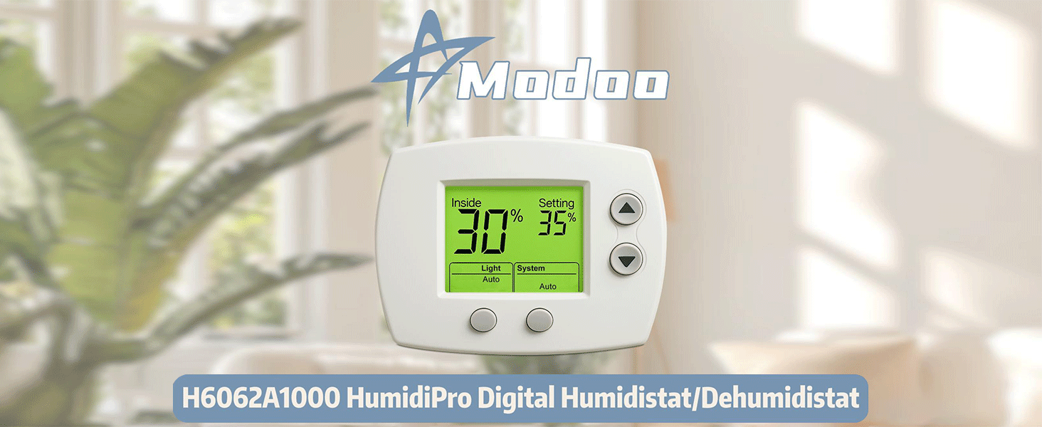 Digital Humidistat Honeywell H6062A1000 HumidiPro With Outdoor Sensor ...