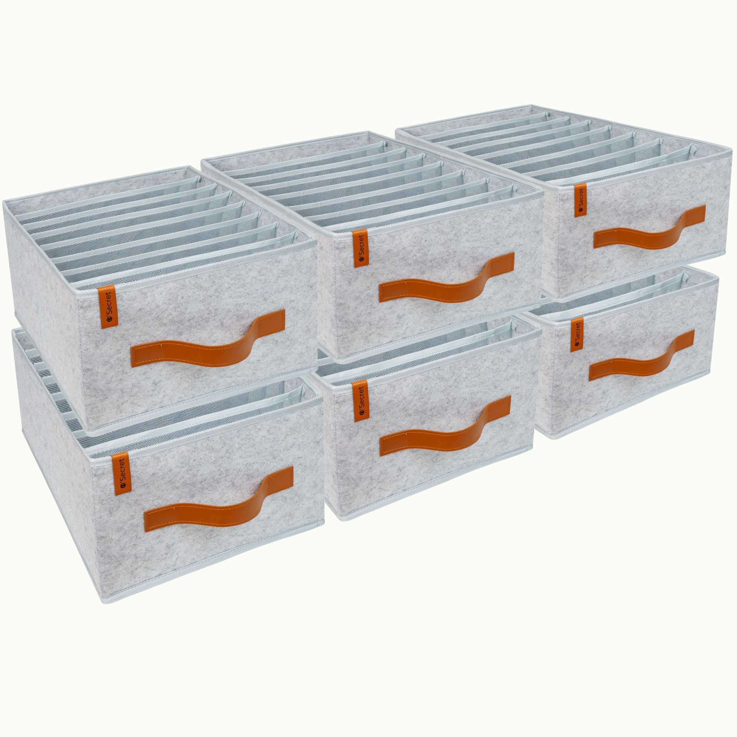 o’secret Organizador Armario Ropa para IKEA PAX 100cm, Set de 6 | Para vaqueros, camisetas y ropa interior, solución ordenada y compacta para armario