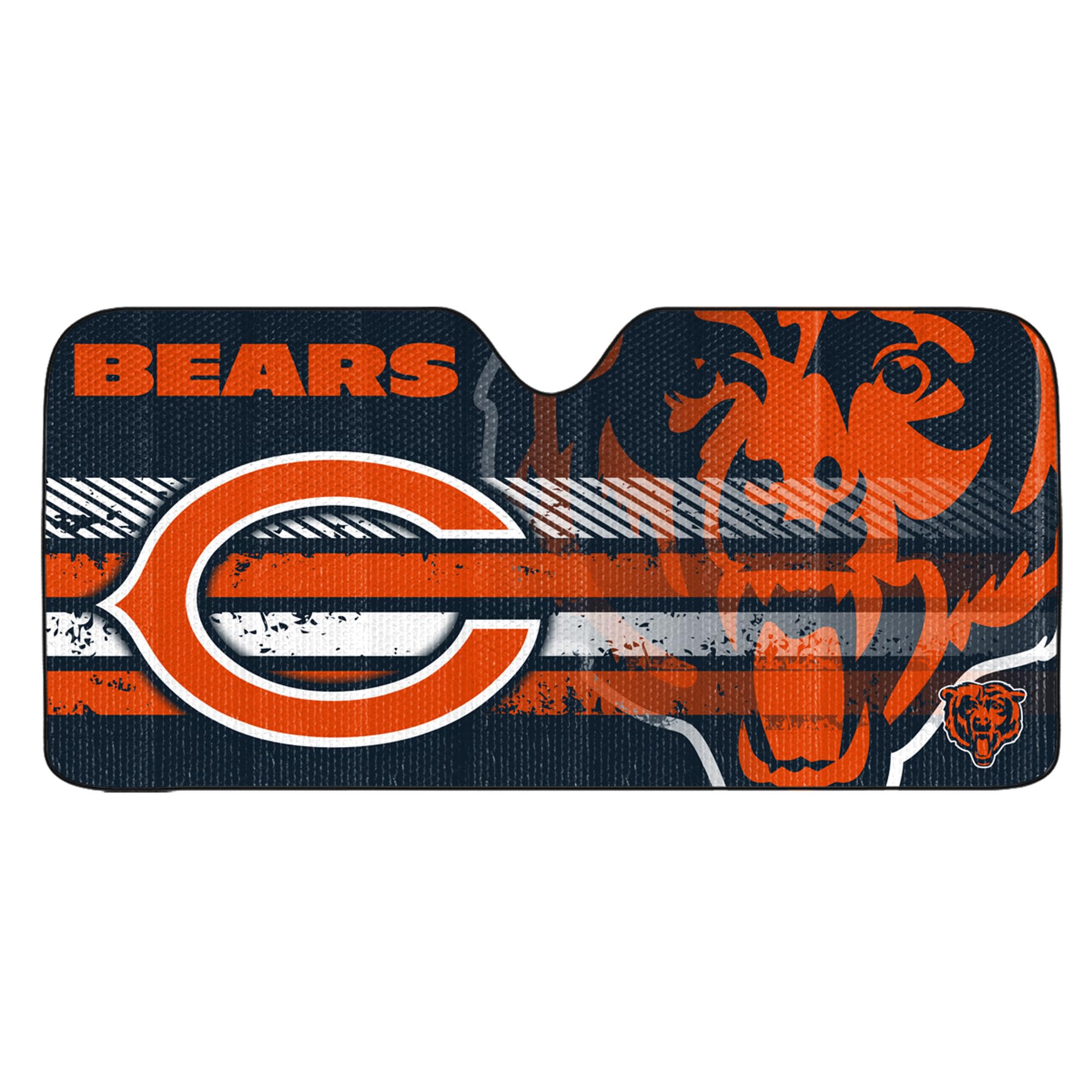 Fanmats NFL Windshield Sun Auto Shade, Sun Shield Sun Visor Accordion tri-fold for Storage 59" x 29.5", Colorful Team Design