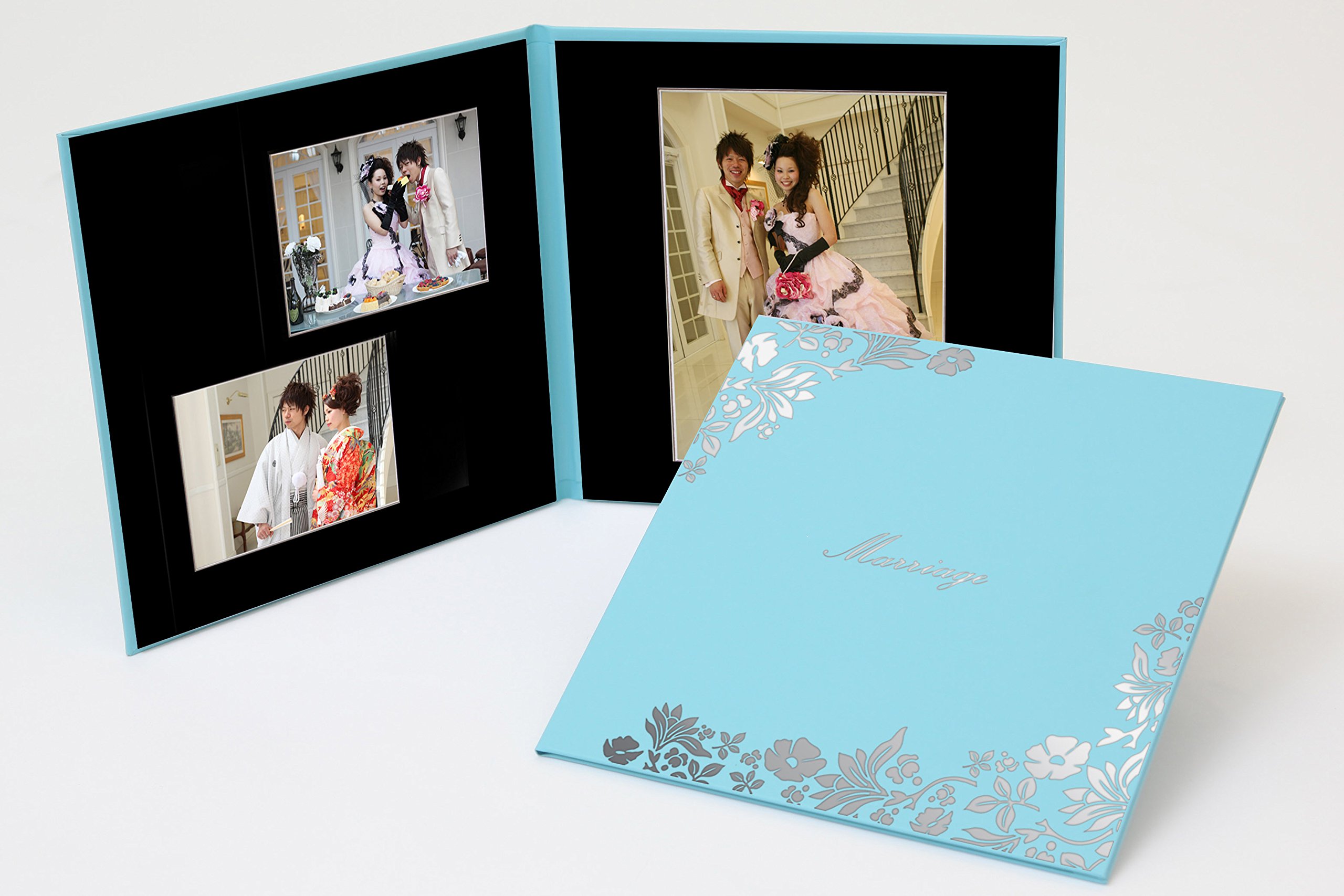 Amazon.co.jp: 写真台紙 アルバム【2面2Lサイズ はな ブルー Amazon.co.jp: 写真台紙 アルバム【2面2Lサイズ はな ブルー