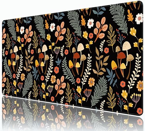 Vista 39 de Alfombrilla de mouse grande con diseño de flor de cerezo en acuarela, tamaño XXL de 35.4 x 15.7 pulgadas, alfombrilla de mouse grande extendida