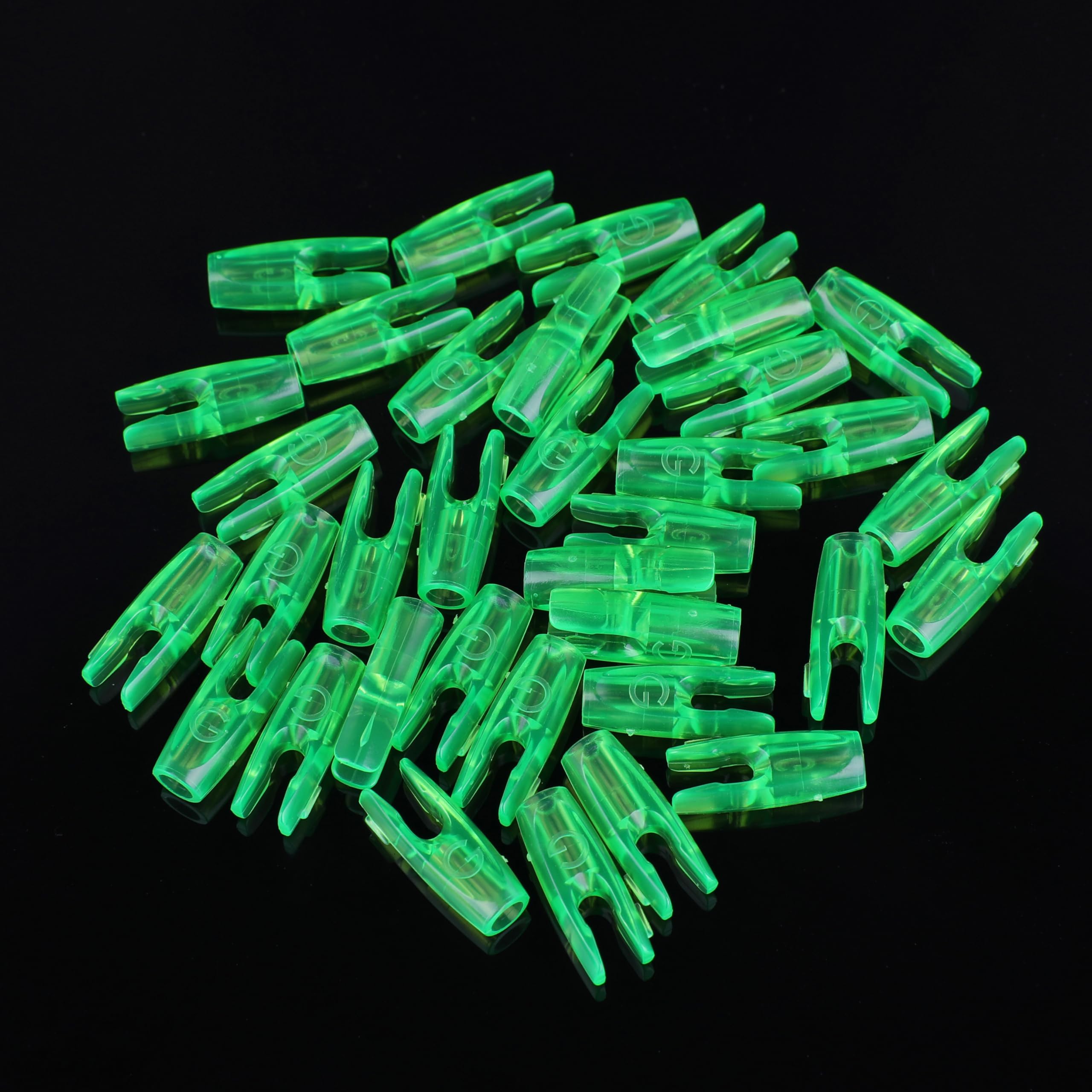 Pack de 60 flèches de tir à l'arc Nock ID 3.2mm/.126'' Queue de Remplacement pour flèches en Plastique pour Arc recourbé Arc à po Encoches
