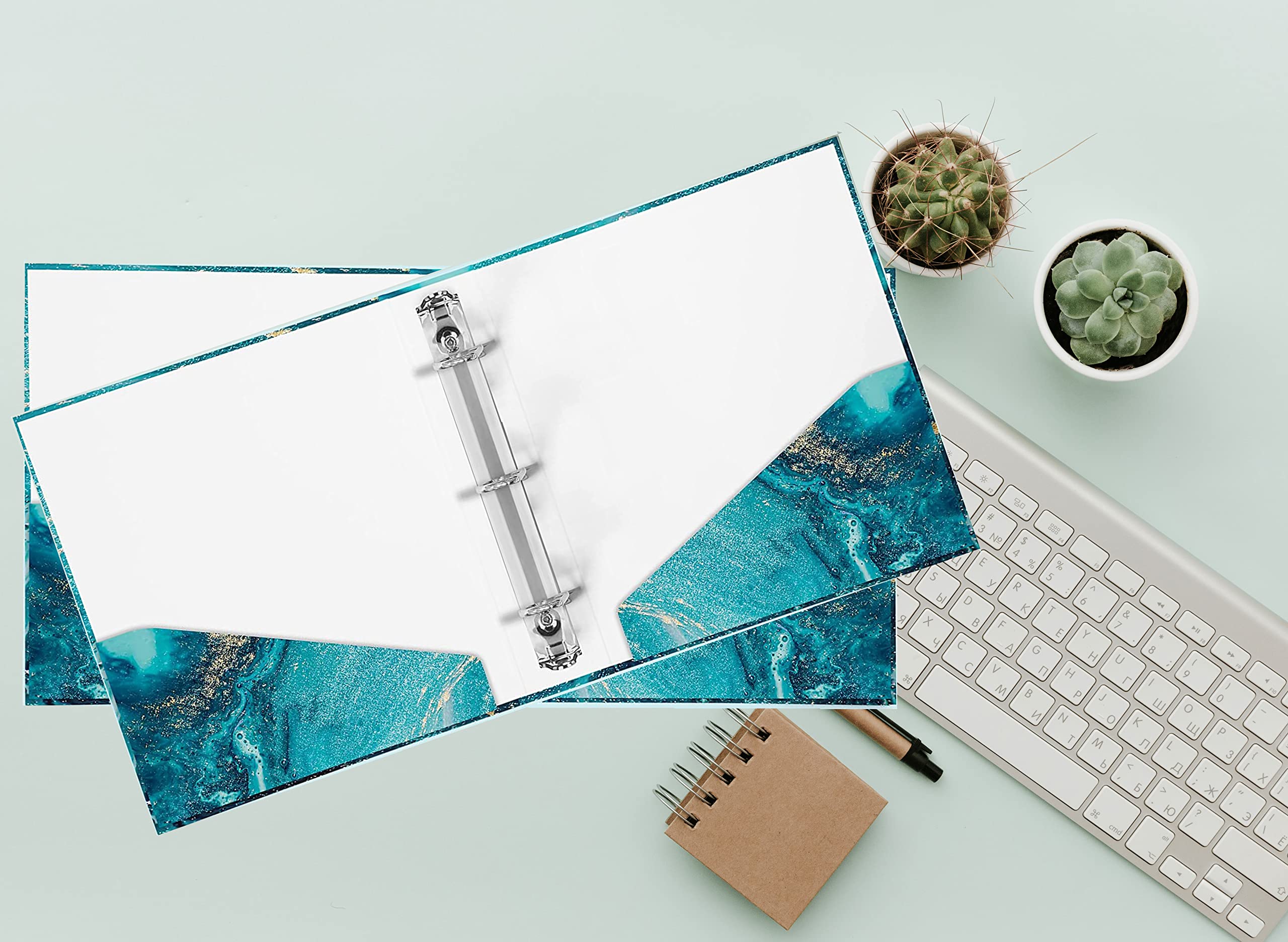 Lot De 2 Classeurs à 3 Anneaux En D A4 Avec 200 Feuilles D'hortensia Pour Enfants, Fournitures