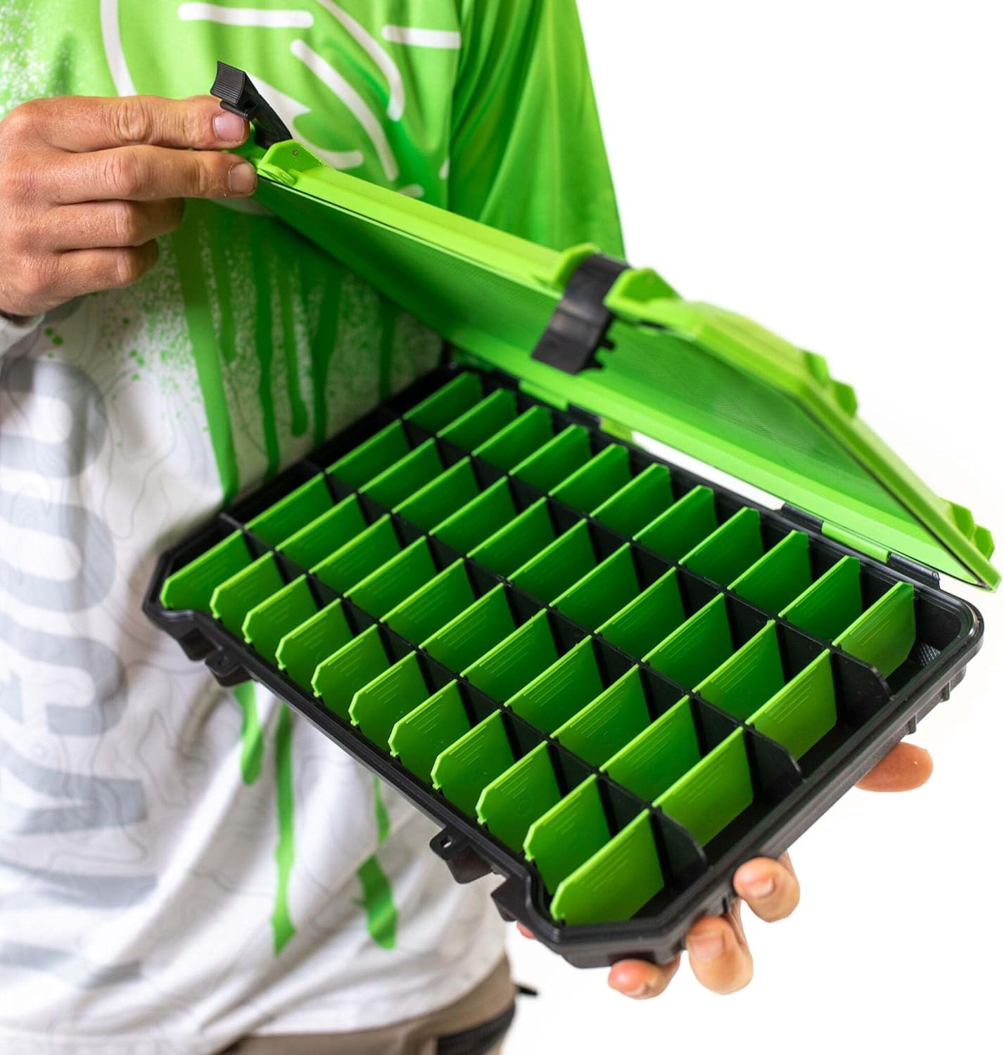 GOOGAN SQUAD 3700 Bait Coffin - Waterproof Fishing Tackle Box & Lure Organizer, Durable Fishing Equipment Storage (8.5"x14.25"x2")