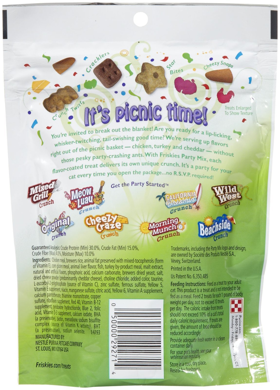 Purina Friskies Party Mix Cat Treats Picnic Crunch,6oz by Friskies
