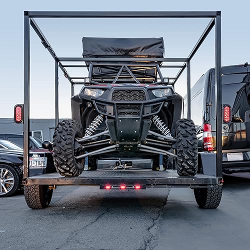 Miniatura 6 de TRUE MODS - Barra de luz para remolque de 15 pulgadas, 9 LED, 3 luces rojas DOT FMVSS 108 SAE P2 IP67 sumergible 12 V Identificación de