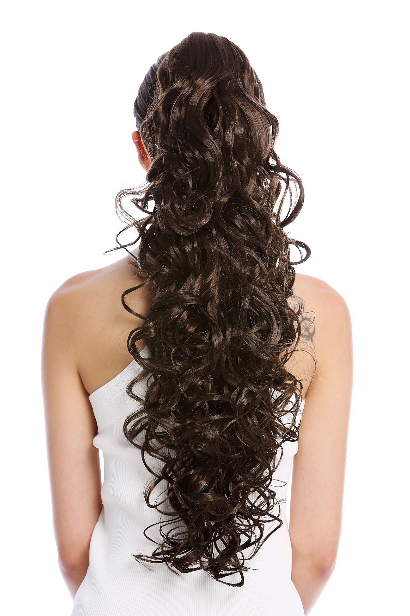 WIG ME UP - N1095-V-8 Ponytail Hairpiece Extensions extremely long voluminous curled curls medium brown 25inch - Image 2