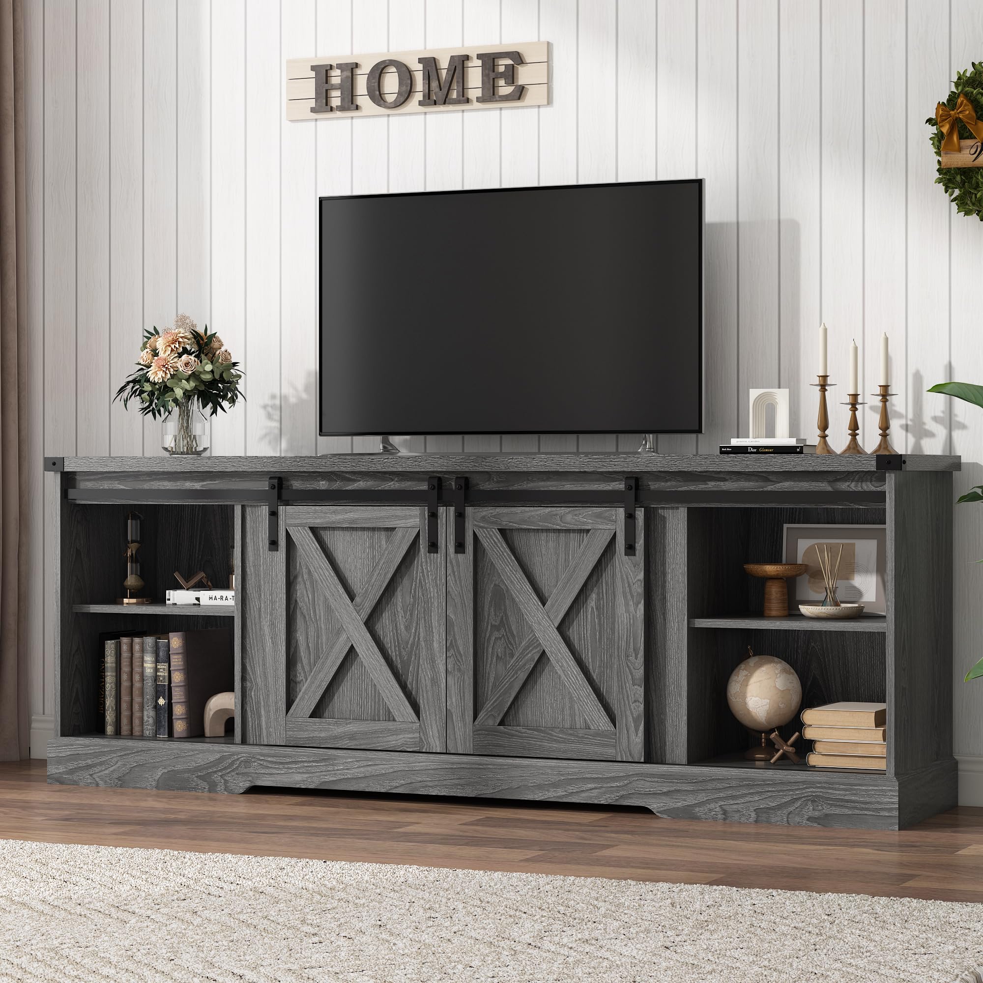 Amazon.com: Hlivelood Farmhouse TV Stand for 70/75/80 Inch TV