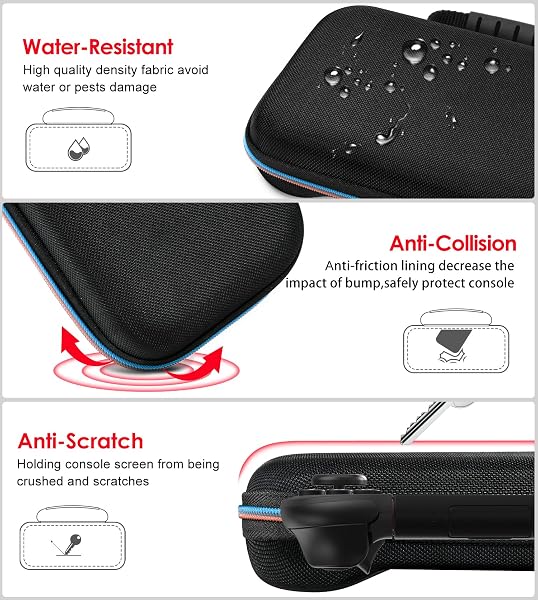 ivoler Carrying Case for Nintendo Switch 2 (2025 Model), Portable Hard Shell Pouch Carrying Travel Game Bag for Switch 2 Accessories Holds 12 Game Cartridge, Black - 5