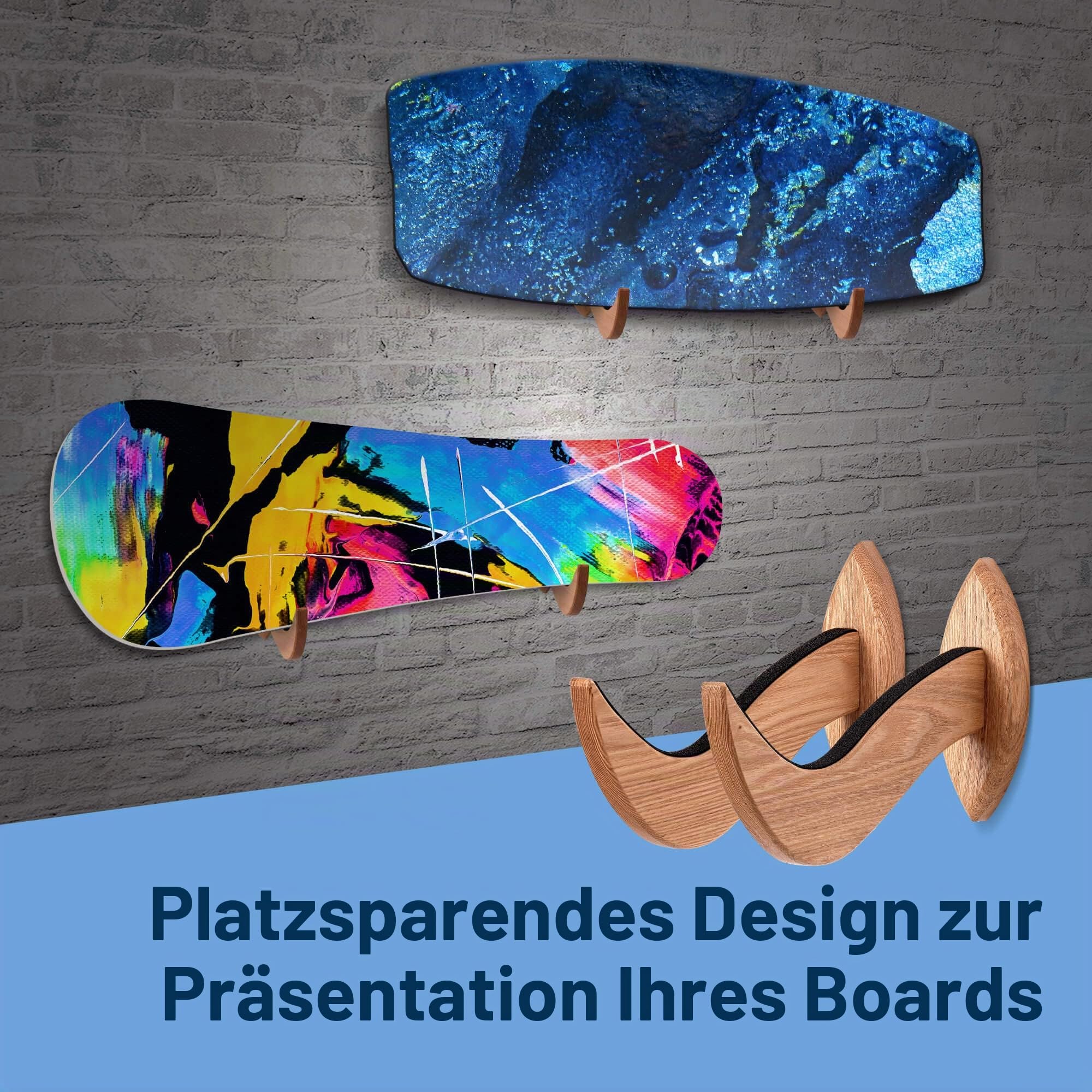 Hang 11 Surfboard Wandhalterung,Rack für Surfboard, Snowboard, Longboard, Skateboard, Wakeboard, der perfekte Ständer zum Präsentieren Ihrer Boards, horizontaler Aufhänger zur Aufbewahrung