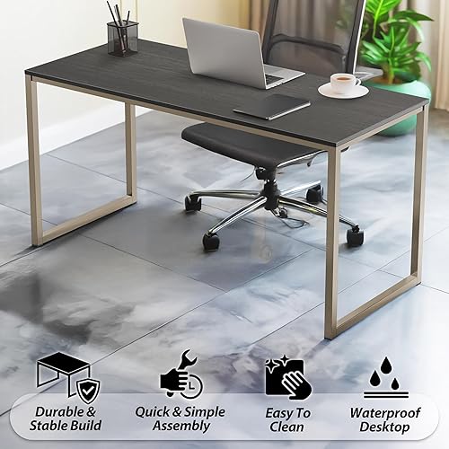 Miniatura 129 de SHW - Escritorio de 32 pulgadas para computador, oficina en casa, roble Roble,Negro,Espresso,Marrón