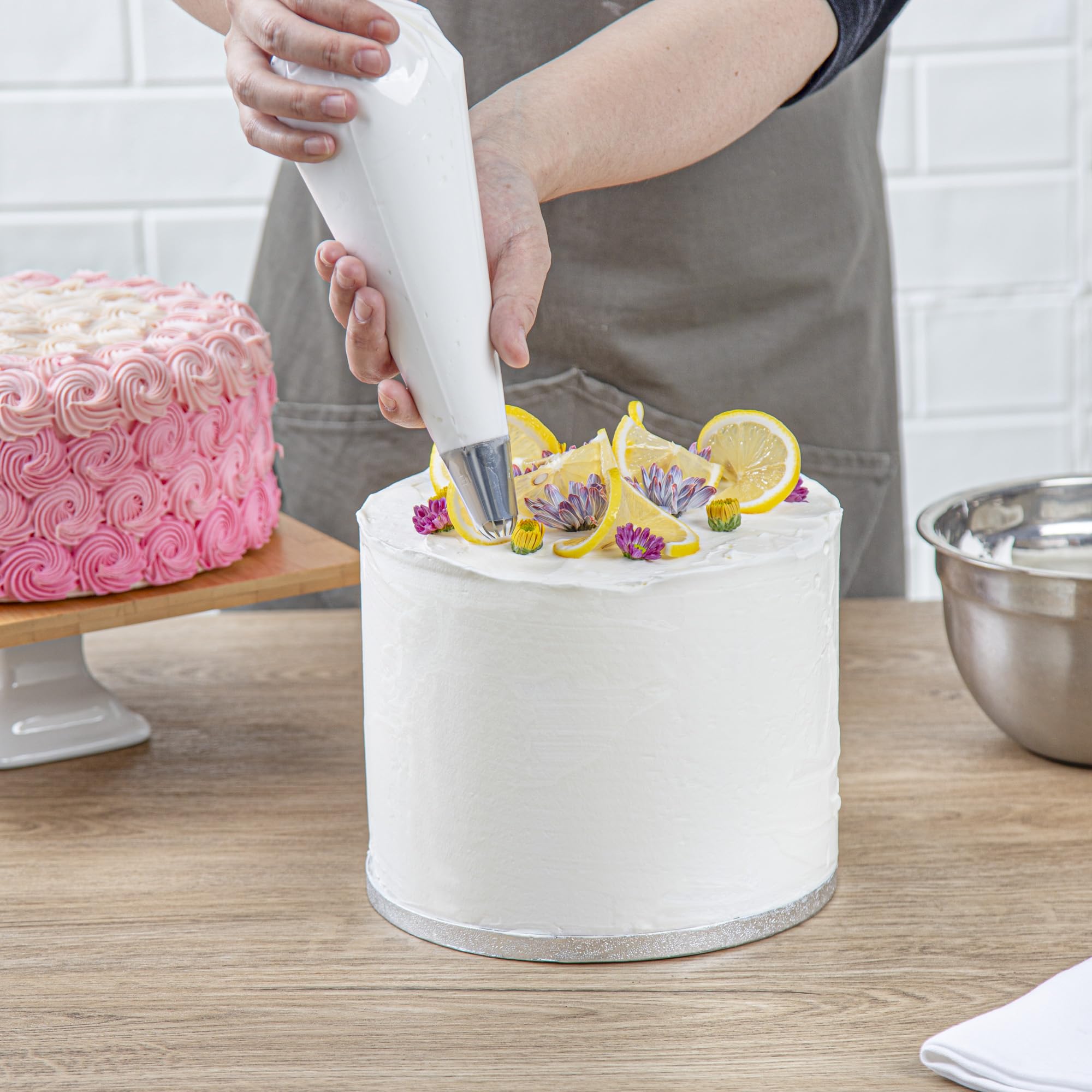 Restaurantware Pastry Tek Kuchen-Dummy, rund, Schaumstoff, wiederverwendbar, leicht, langlebig, Polystren, feuchtigkeitsbeständig, wiederverwendbar, wiederverwendbar, 20,3 x 15,2 cm, 36 Stück