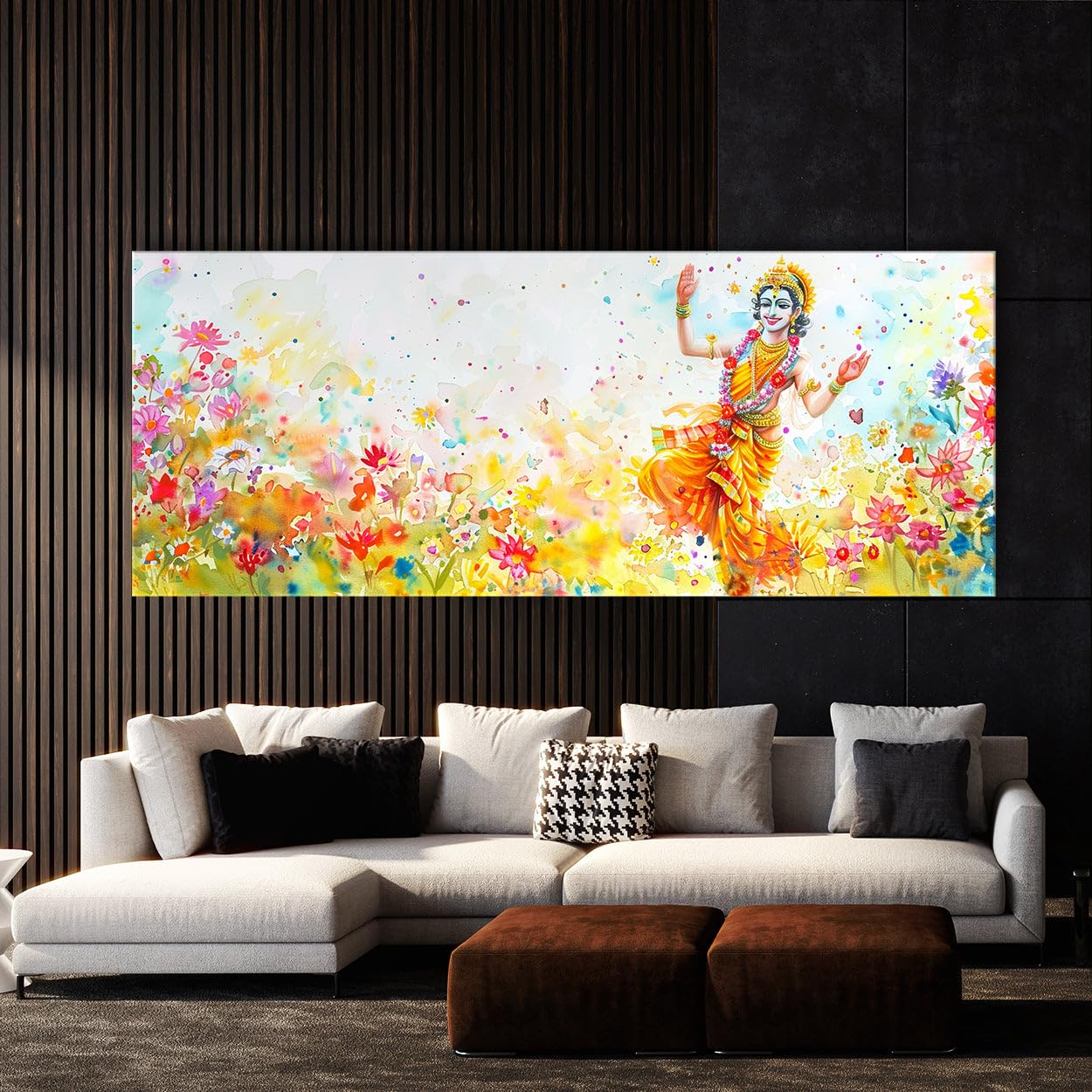 Sense Canvas Arjuna Blooming Renewal 12 Leinwand-Kunst, Heimdekoration, Wandkunstdruck, Poster, Gemälde, groß, 40 x 16 / 1,9 cm