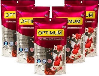 Foodie Puppies Optimum Nutritious Fish Food for All Aquarium (200g - Pack of 5 (Mini)) | Highly Digestible & Added with Fish Meal, Corn Protein Meal & Fish Oil with Free Key Ring