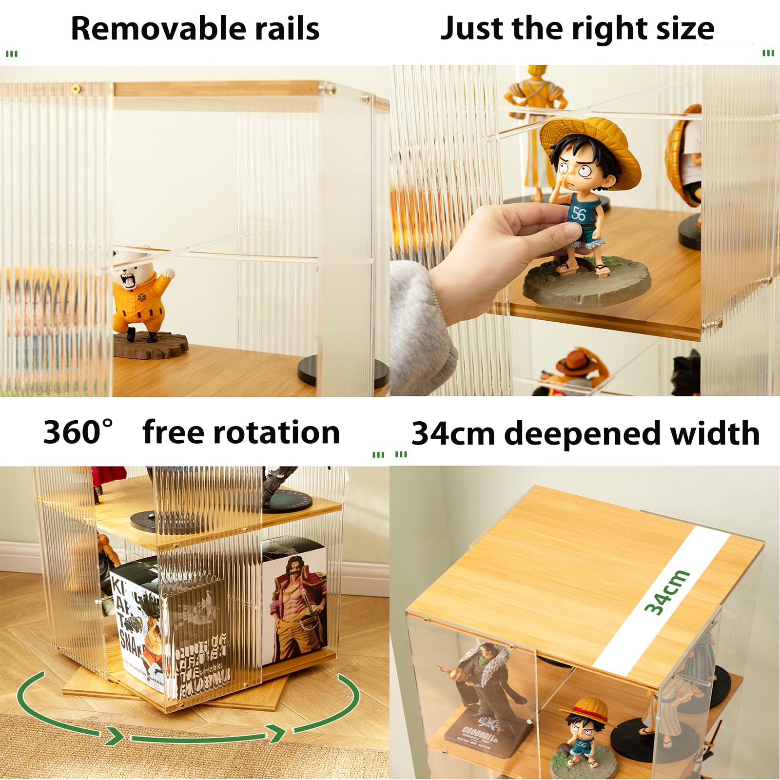 Amazon.com: JSDMBD Rotating Display Cabinet, Display Case Clear