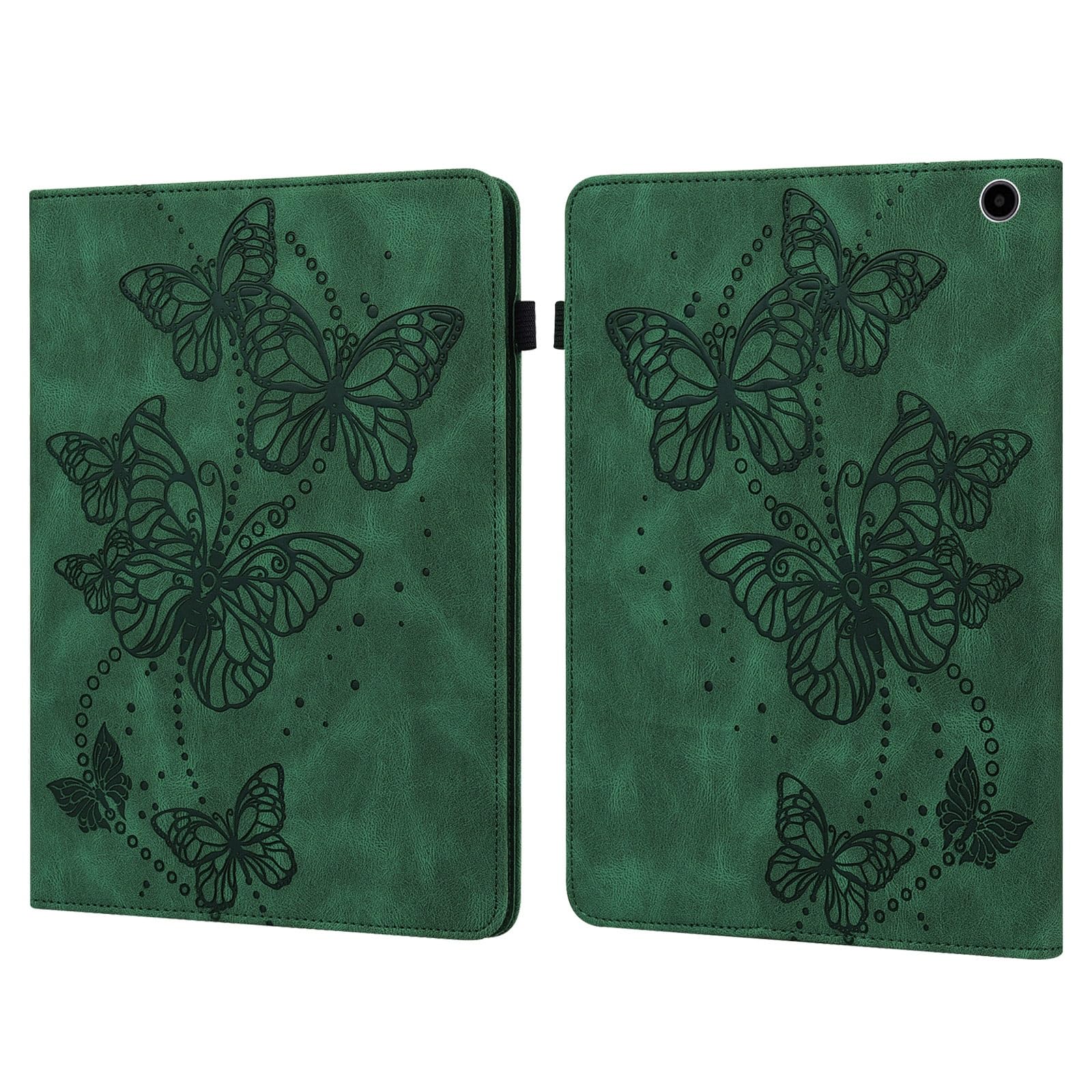 Kompatybilny z etui Fire Max 11 "wydanym 2023 Slim składany stojak Folio na tablet, regulowany pasek mocujący gniazdo kart odporny wstrząsy pokrowiec Tablet(Ye?il)