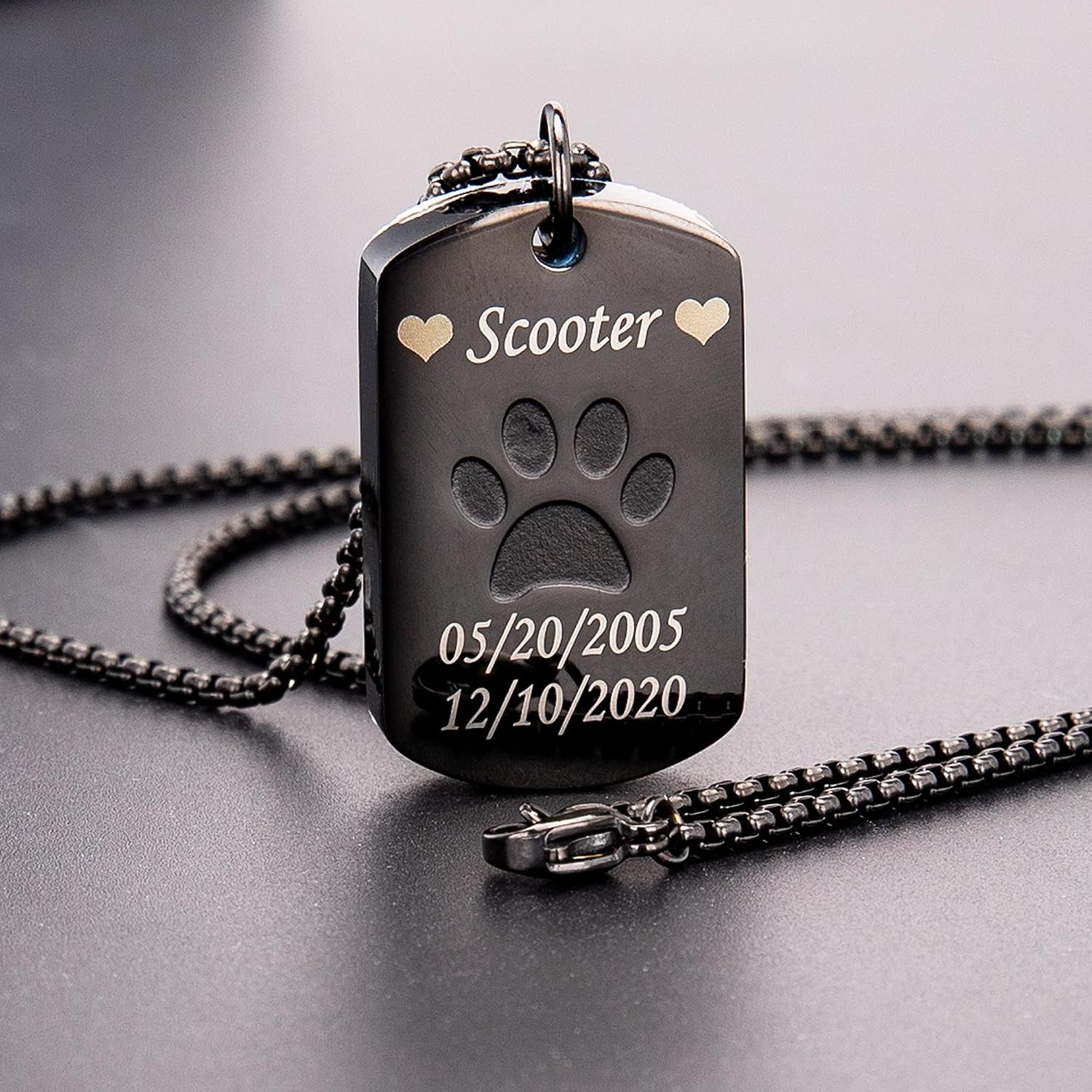 Fanery Sue Pet Ashes Necklace for Dog Cat, Custom Photo & Text image 4