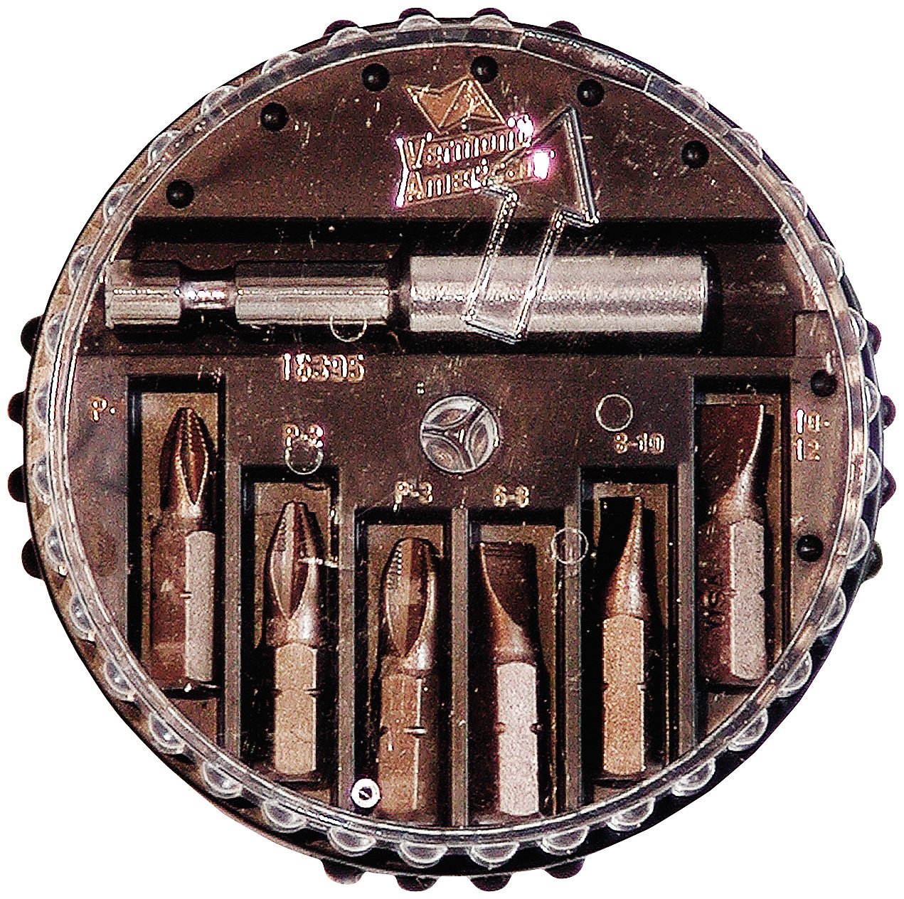 Vermont American16395 Icebit 6 Bit Tip Assortment and Bit Tip Holder in a Plastic Spin-A-Bit Dispenser