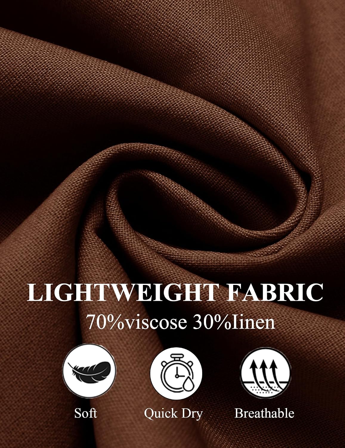 COOFANDY Mens Casual Pants Linen Capri Harem Pants Loose Fit Baggy Pants Lightweight Beach Yoga Trousers