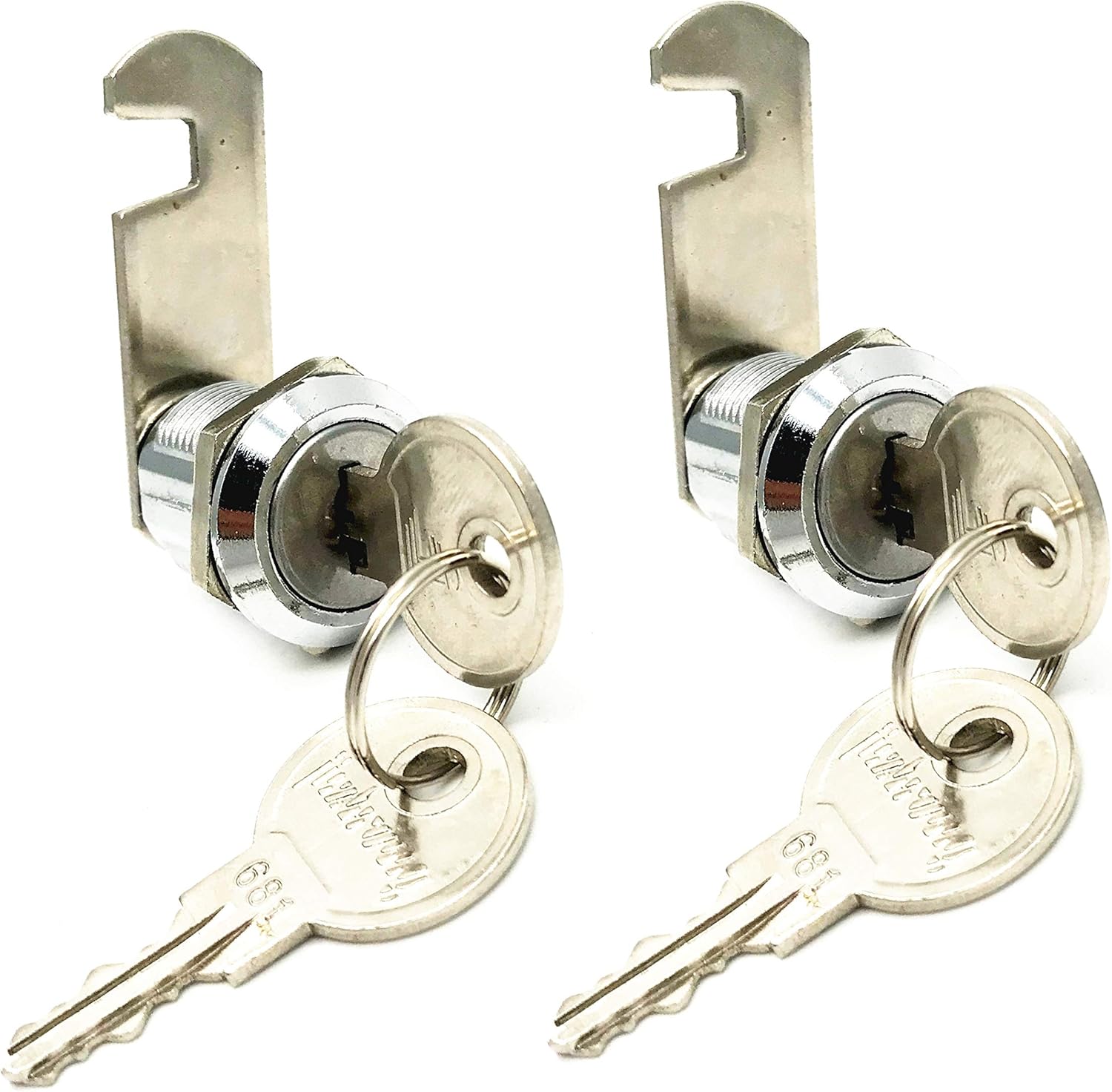 XMHF 16mm Cylinder Cam Lock Mailbox Cabinet Cupboard Drawer Furniture Tool Box Locker,90 Degree Rotation,Opens Counter-Clockwise, Keyed Different, 2Pcs
