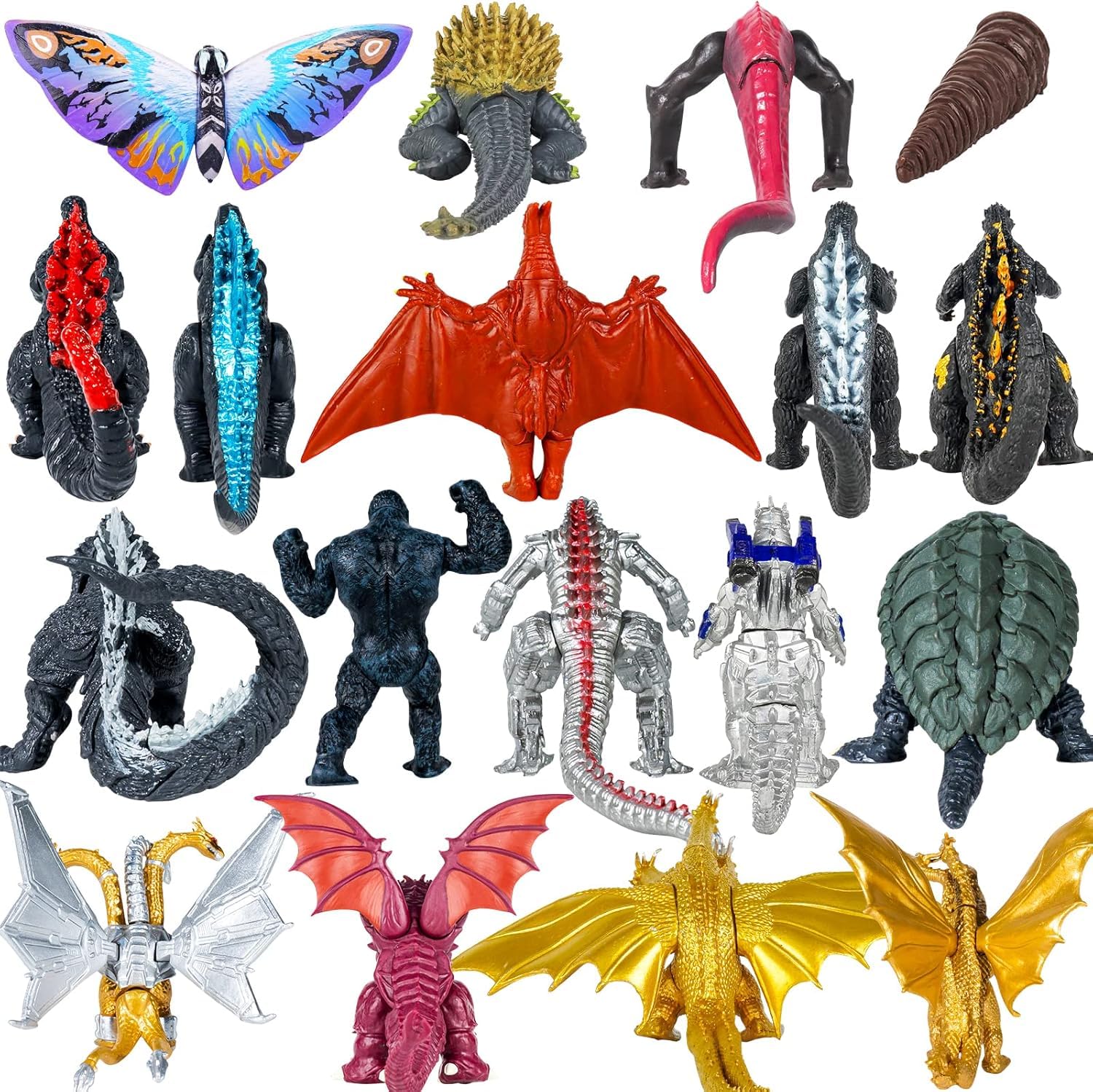【まとめ売り】ゴジラ　フィギュア　グッズ　約76体　希少品 Amazon.com: MUKSSE Set of 18 pcs Godzilla vs Kong Toys