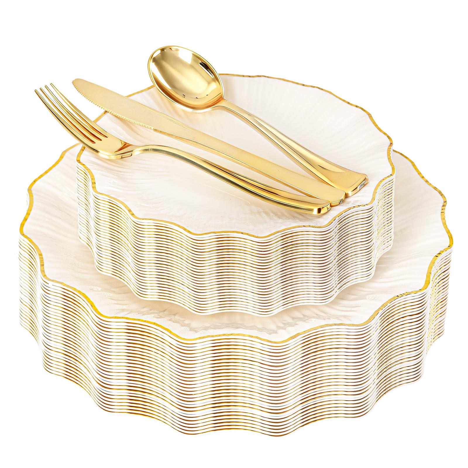 Black & Gold Disposable Plates - Party Supplies -9