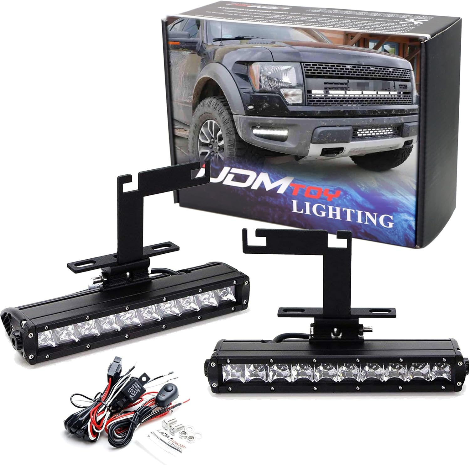 Amazon iJDMTOY 下部バンパーLEDライトバー フォグランプキット 20102014 フォード F150 ラプターに対応