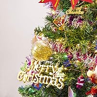 Vista 6 de HBlife 30 adornos de decoración de Navidad, 5 estilos de bolas doradas para árbol de Navidad, juego de adornos inastillables de 2.36 pulgadas