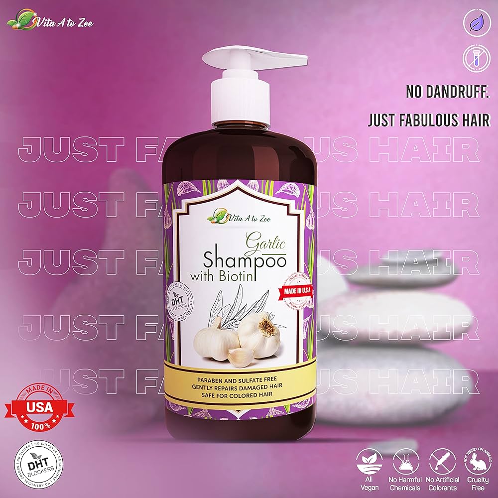 Amazon.com : Vita A to Zee Garlic Hair Shampoo with Anti DHT