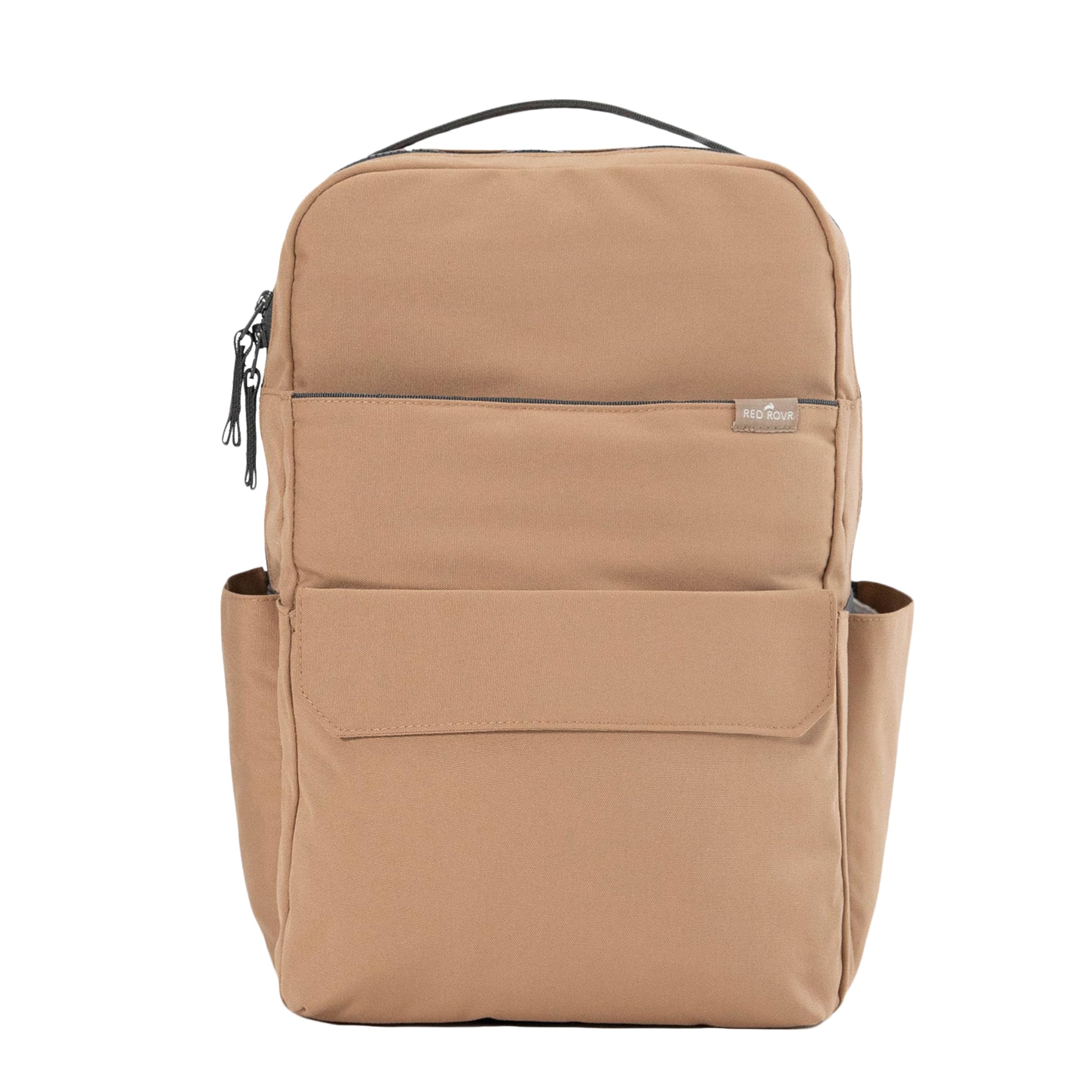 RED ROVR Roo Lightweight 1 LB Diaper Bag Backpack | 11 organizational pockets| Durable & Water-Resistant (Toffee)