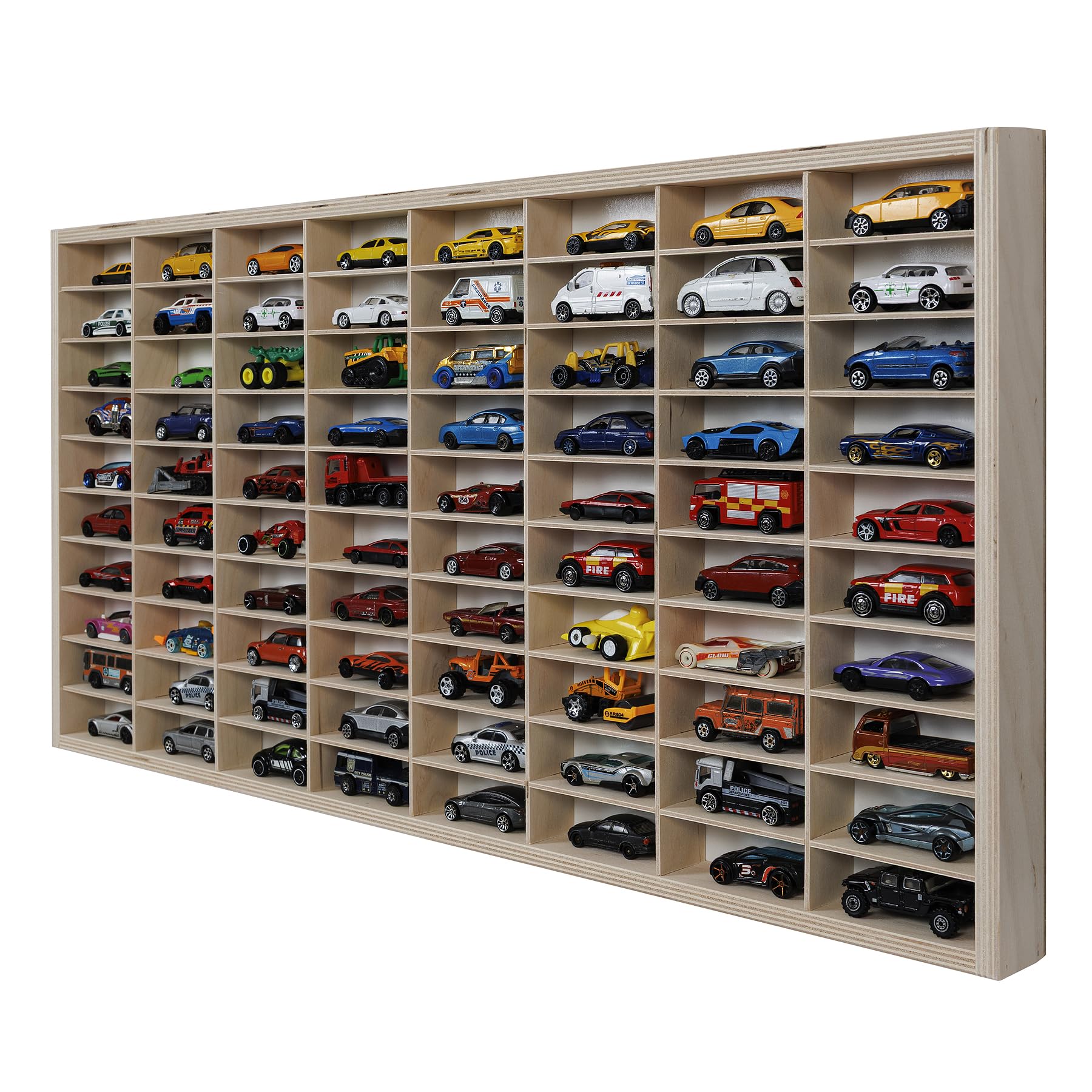 Organizador de Madera, 80 x 40 cm, para cajones, Compatible con 1:64 Joyas, Compartimentos de Almacenamiento de Madera, Color Blanco