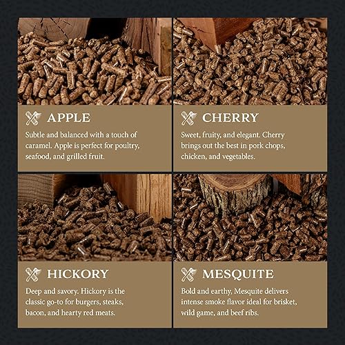 Miniatura 3 de Cutting Edge Firewood Pellets de madera para barbacoa de cerezo  100% natural de madera dura para ahumadores, parrillas de pellets y cocina al aire