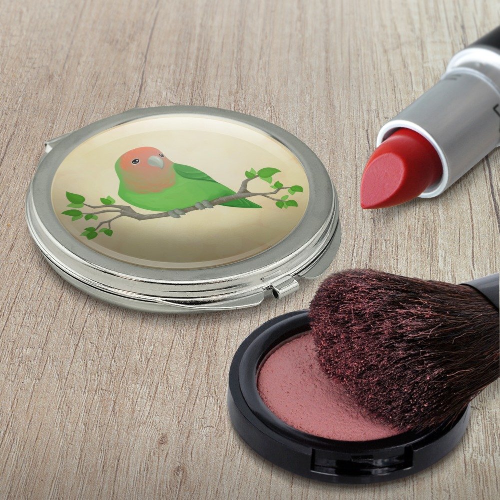Lovely Lovebird Compact Travel Purse Handbag Makeup Mirror
