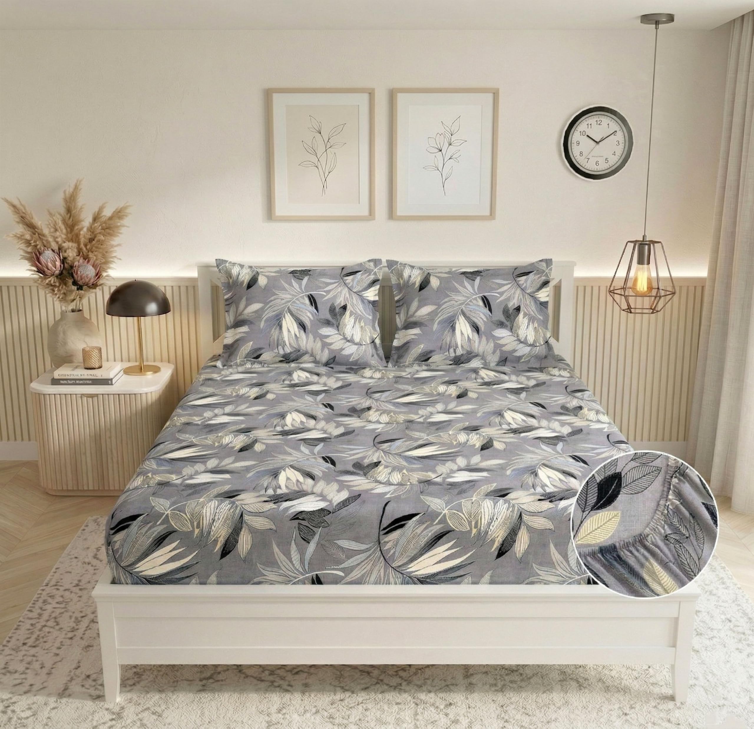 BSB HOME Floral Fitted Sheets - Double Bed, FREE SHIPPING -29