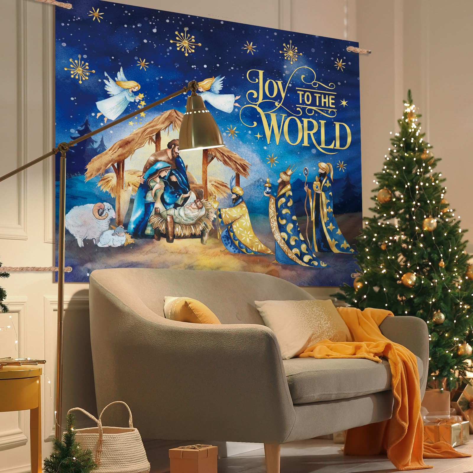 Bannière De Porte De Garage De Noël 2,4 X 2,1 M - Déco Extérieure Imperméable, Réutilisable