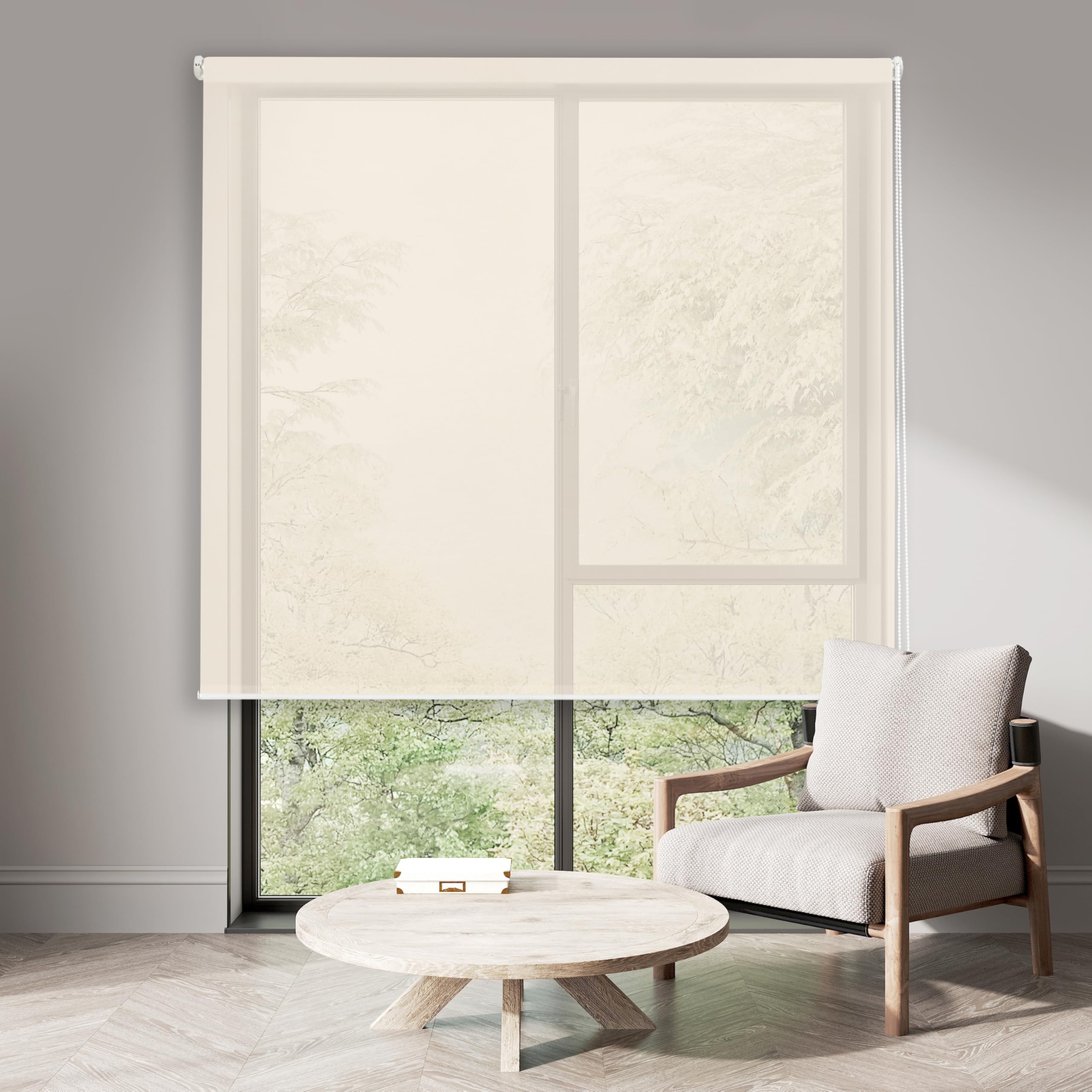 Blindecor Store Enrouleur Screen 5% 401 Beige - 80 x 180 cm - Dimensions Tissu 76 x 175 cm