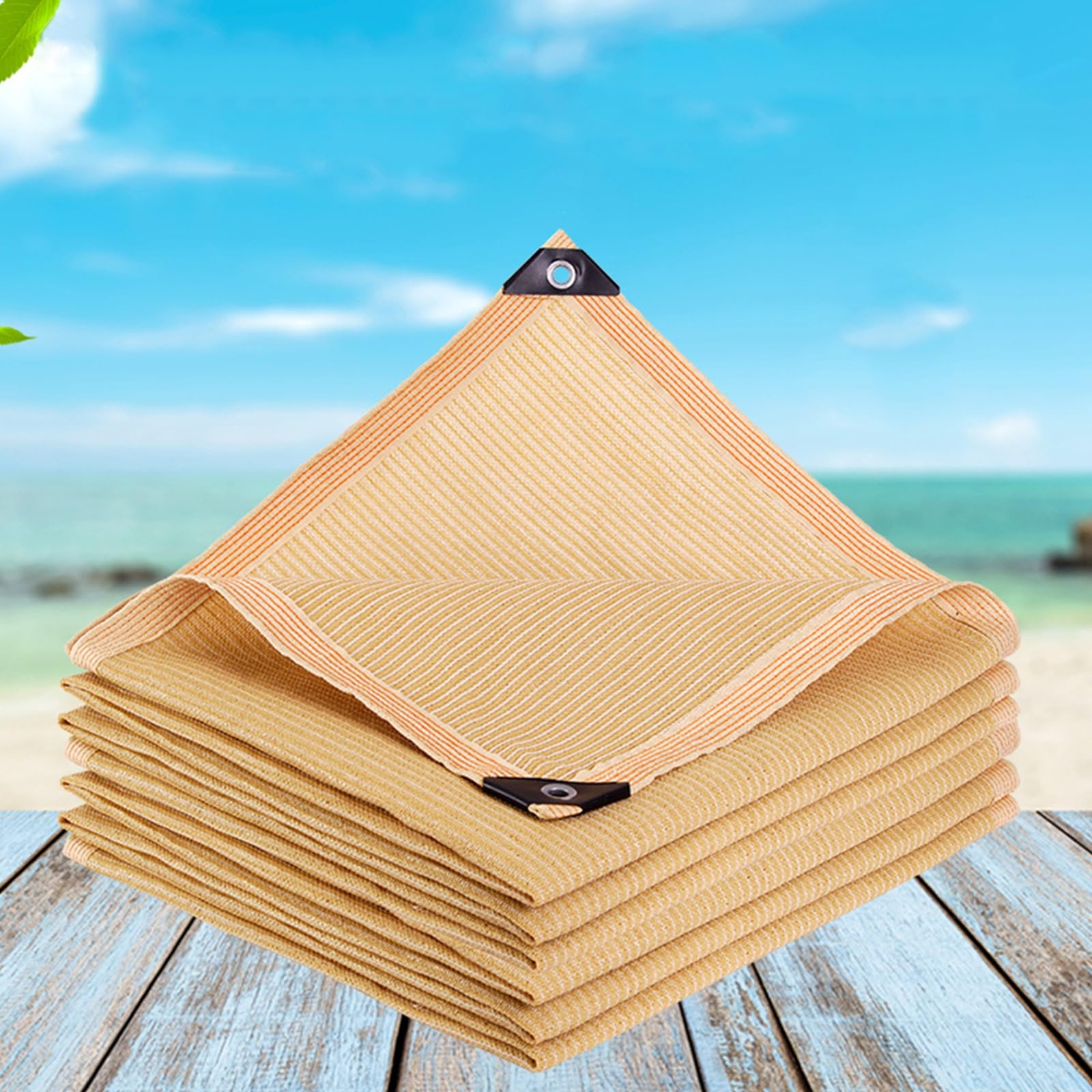 Auvent en maille anti-UV 95% beige 3x3m pour jardin