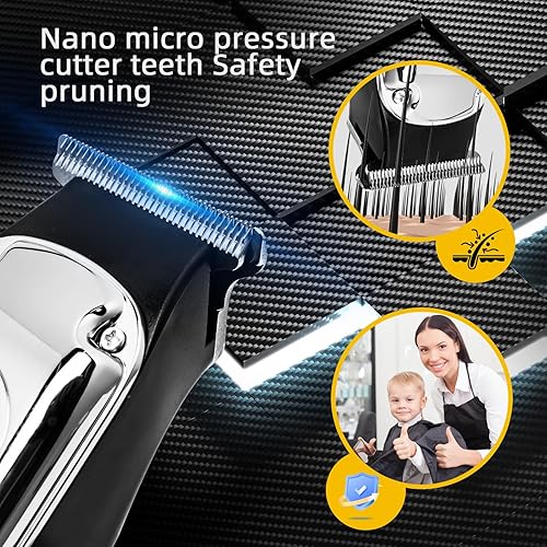 Miniatura 5 de Cortadora de pelo silenciosa e inalámbrica, mini kit de corte de pelo con 5 peines guía, cortadora de pelo recargable por USB para hombres y niños
