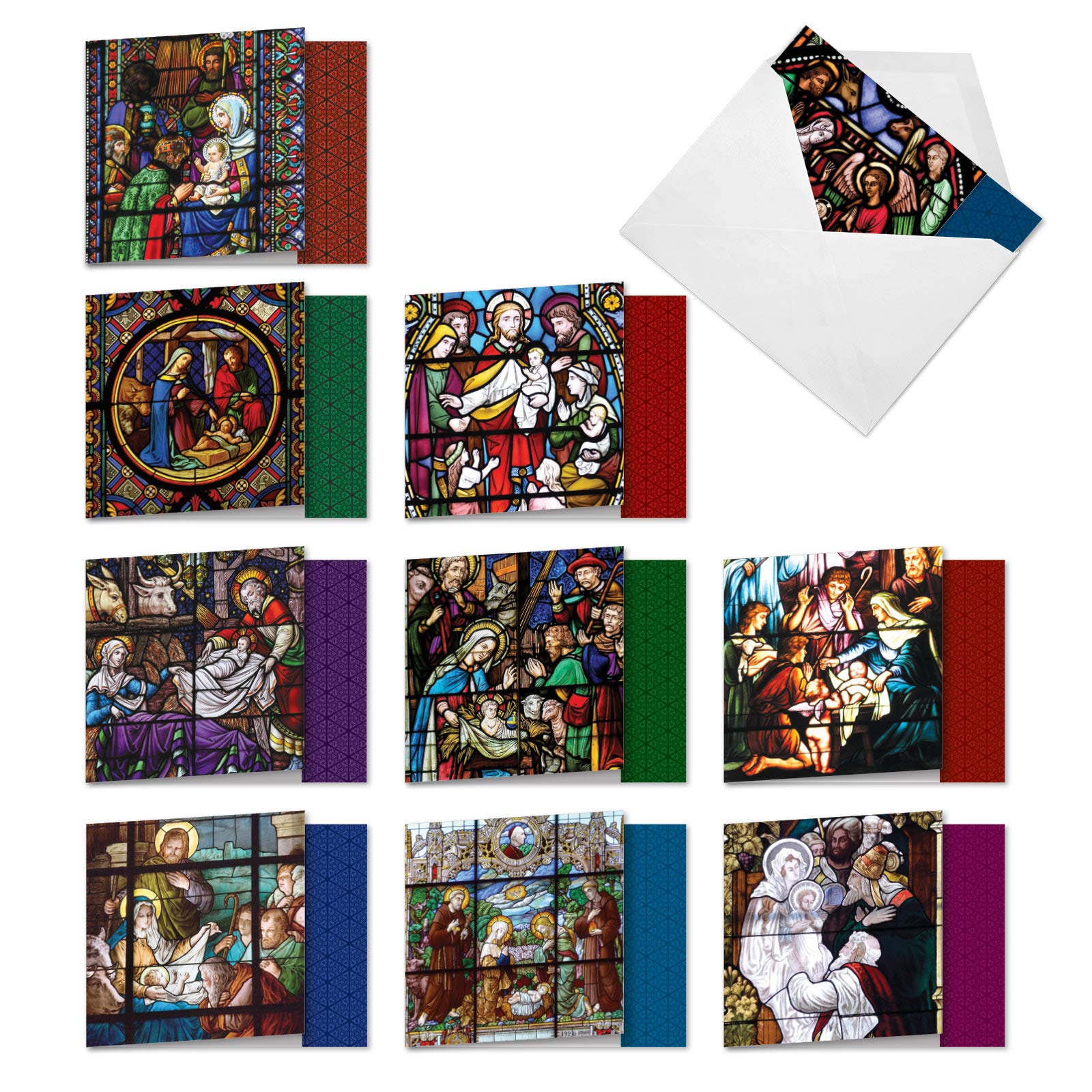 The Best Card Company MP-XSMN-Reilig1 Religious an Nativity 1 Christmas Mini Note Sets Holiday Stationery