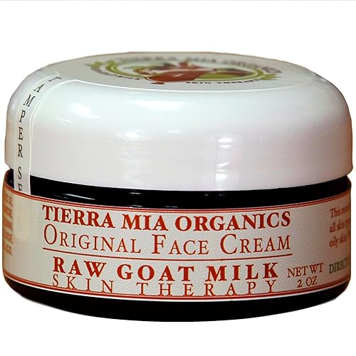 Crema de cuidado facial con leche de cabra cruda para terapia cutánea, 2 onzas