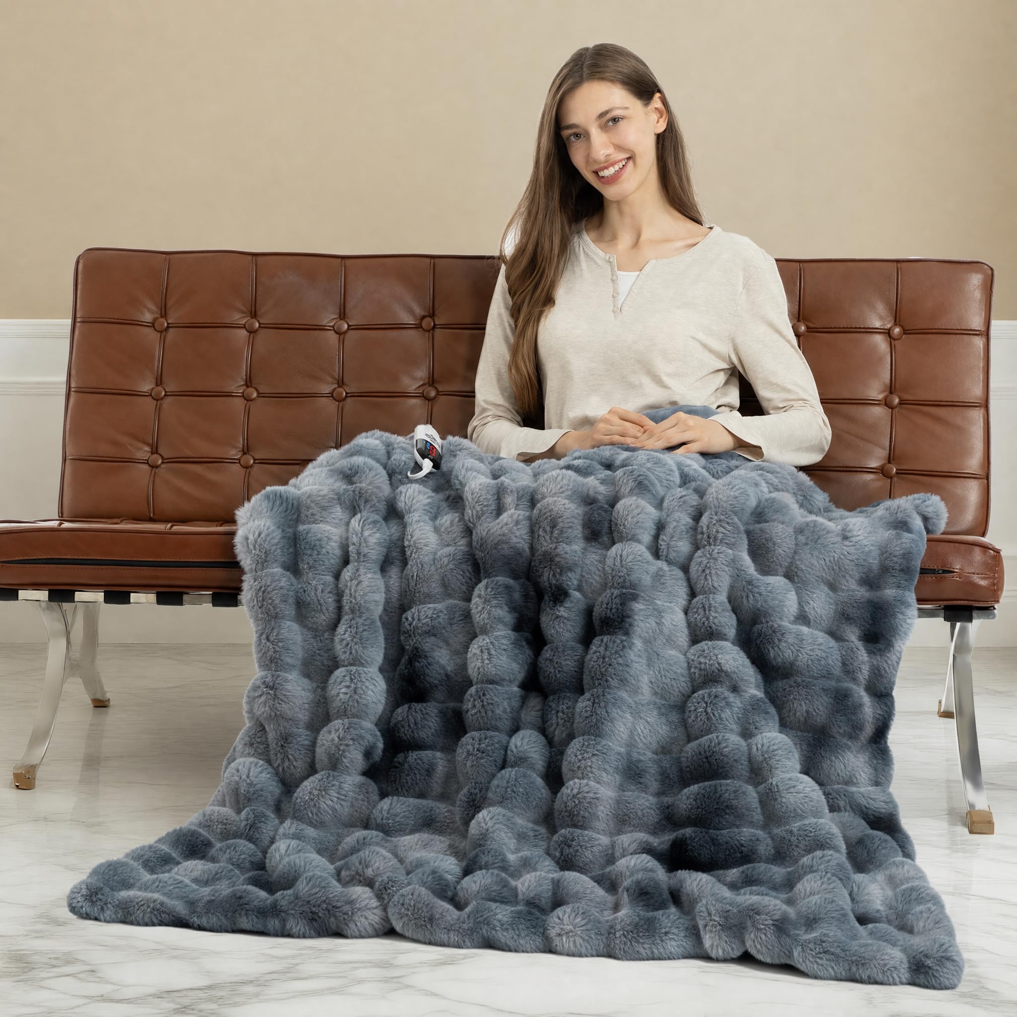 HEATED BLANKET 約125×70cm Francfranc HEATED BLANKET 約125×70cm