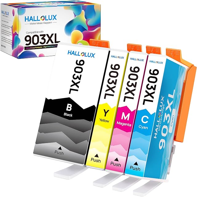 3HZ51AE 903XL 903 XL High Yield Compatible Ink Cartridges,Black/Cyan/Magenta/Yellow 4-Pack,Multipack for HP Officejet 6950 6960 Officejet Pro 6960 6970 Ink