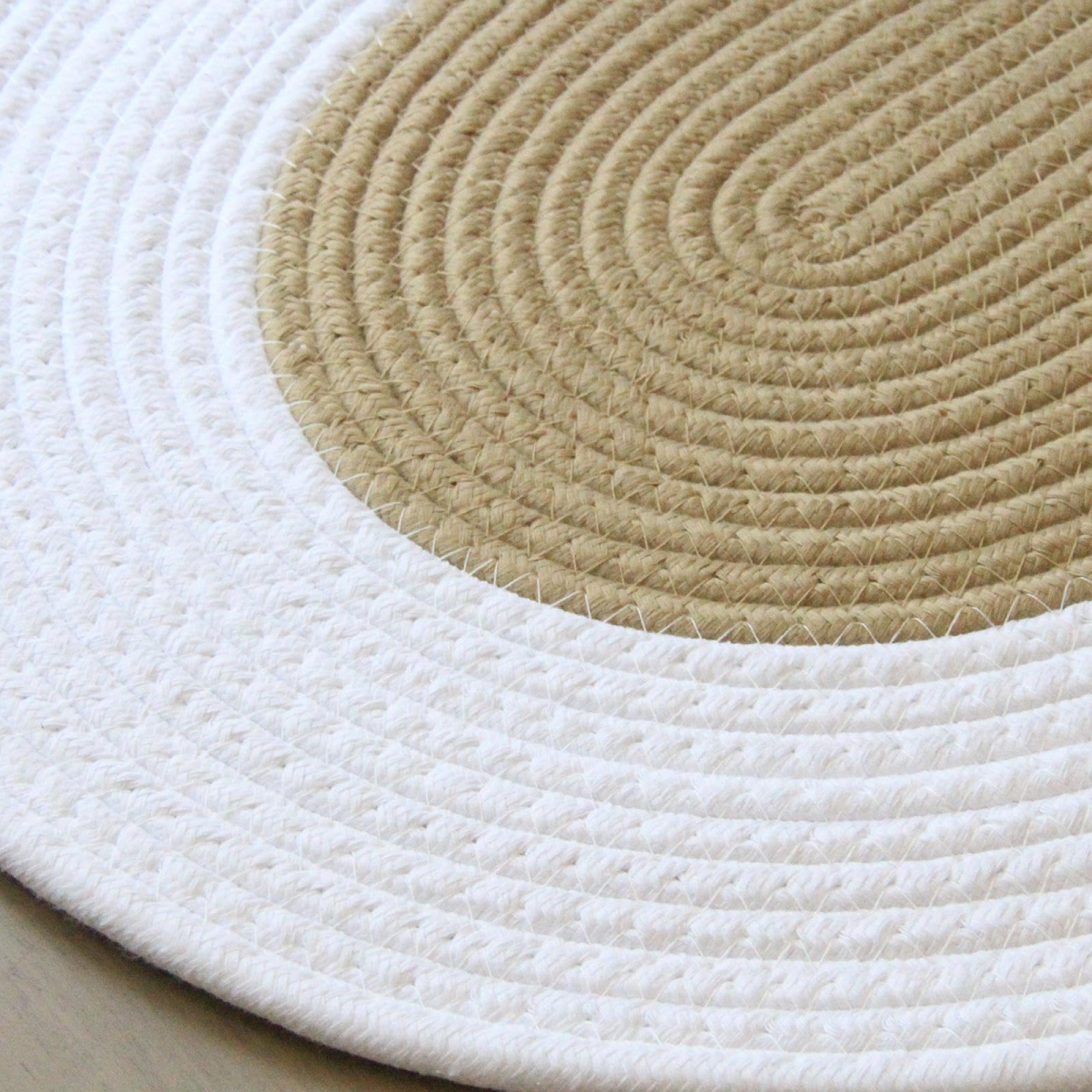 Set di tappeti da cucina e bagno in corda di cotone ovale intrecciato a mano, 2 pezzi, elegante decorazione per la casa, design versatile per qualsiasi stanza, ideale per cucina e bagno