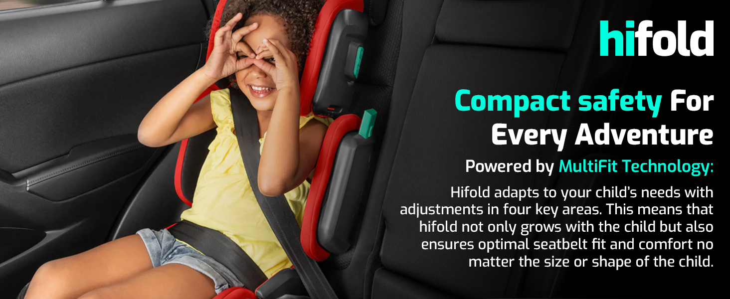 Amazon.com : Mifold Hifold Adjustable Kids High Back Booster Car